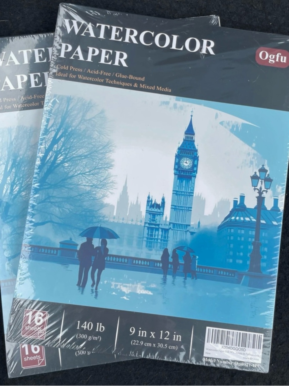 Watercolor Paper Pad/book - 9 x 12, - 16 Sheets 2pk
